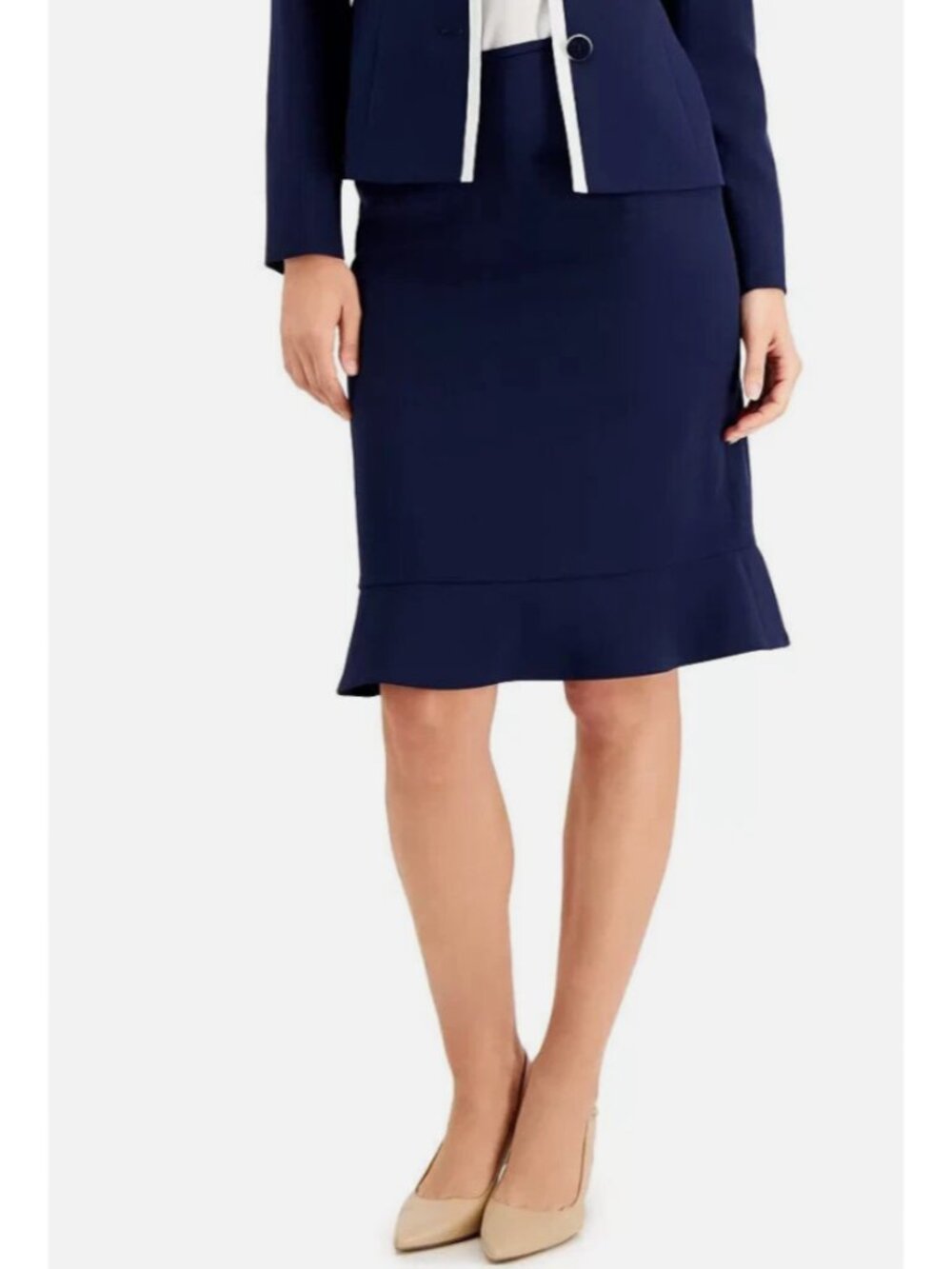Le Suit Flared-Hem Skirt Size 4 NEW